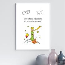 Quadro Pequeno Príncipe - Foi O Tempo 45X34Cm - Com Vidro Quadro Pequeno Príncipe - Foi O Tempo 45X34Cm - Com Vidro
