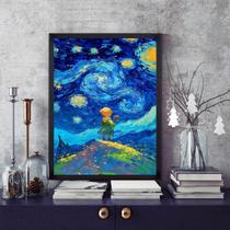 Quadro Pequeno Príncipe Van Gogh 45x34cm Quadro Pequeno Príncipe Van Gogh 45x34cm
