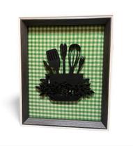 Quadro personalizado 3D - Cozinha preto