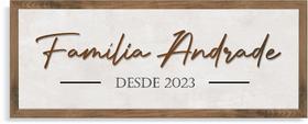 Quadro Personalizado para Família - 50x20cm