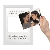 Quadro Personalizável em MDF A4 Meu Riso é Tão Feliz Contigo”