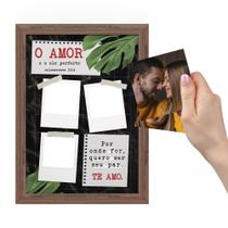 Quadro Personalizável em MDF A4 O Amor é o Elo Perfeito”