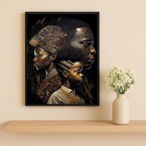 Quadro Pessoas Origem Africana 33X24Cm Mold Preta Vidro