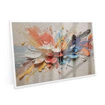 Quadro Pétalas De Tinta Moderno Para Quarto Pequeno 60x40 Cm - Bimper Quadros Quadro Pétalas De Tinta Moderno Para Quarto Pequeno 60x40 Cm - Bimper Quadros