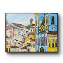 Quadro Pintado a Mão, Casario , Igreja do Pelourinho Quadro Pintado a Mão, Casario , Igreja do Pelourinho