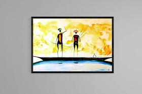Quadro Pintado A Mão Pescadores Quadro Pintado A Mão Pescadores