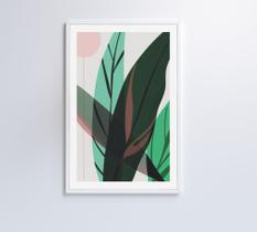 Quadro Pintura Folha Verde