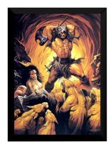 Quadro Pintura Ken Kelly Conan O Barbaro Tam Grande 42x29
