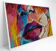 Quadro Pintura Óleo de Rosto Feminino