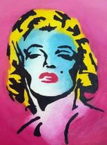Quadro pintura original Pop Art óleo sobre tela 33x24 Marilyn Monroe