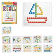 Quadro Pixel Educativo Para Crianças Brinquedo Infantil Puzzle Arte em Pixel aprender Aritmética - A