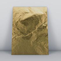 Quadro Placa Decorativa arvore dourada e lua minguante