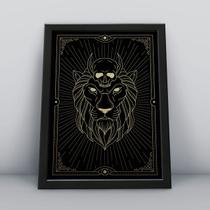 Quadro Placa Decorativa carta em ouro