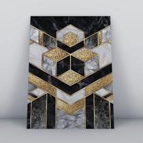 Quadro Placa Decorativa caveira e lua dourado