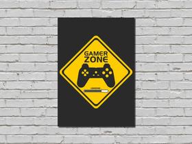 Quadro Placa Decorativa Gamer Zone MDF Quadro Placa Decorativa Gamer Zone MDF
