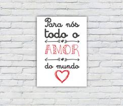 Quadro/Placa Decorativa MDF 20x28xm s/ Moldura Tema Namorados