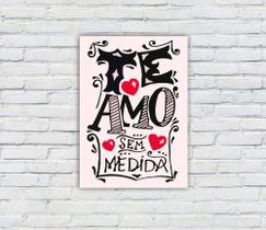 Quadro/Placa Decorativa MDF 20x28xm s/ Moldura Tema Namorados