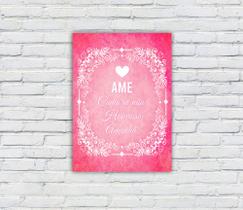 Quadro/Placa Decorativa MDF 20x28xm s/ Moldura Tema Namorados - I Love Be Nerd