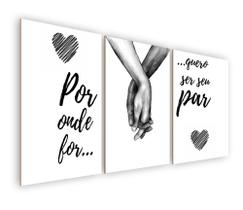 Quadro/Placa Decorativa MDF 20x28xm s/ Moldura Tema Namorados