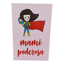 Quadro Placa Decorativa mdf 20x30 mamae PODEROSA