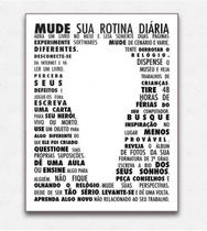 Quadro Placa Decorativa Mdf Frases Mude