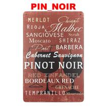 Quadro placa decorativa metal bebida bar pinot noir taças Quadro placa decorativa metal bebida bar pinot noir taças