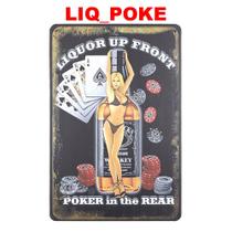 Quadro placa decorativa metal bebida bar whisky liquor poker Quadro placa decorativa metal bebida bar whisky liquor poker