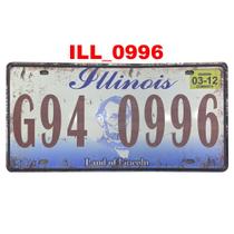 Quadro placa decorativa metal estados unidos illinois usa Quadro placa decorativa metal estados unidos illinois usa