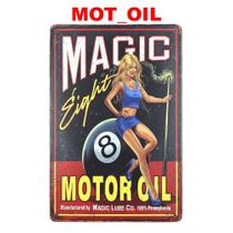 Quadro placa decorativa metal estradas carro magic motor oil - Bazar Bom