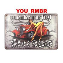 Quadro placa decorativa metal estradas carros hot rod mecani