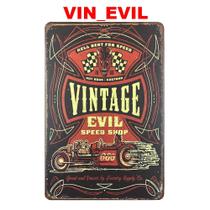 Quadro placa decorativa metal estradas carros vintage evil Quadro placa decorativa metal estradas carros vintage evil