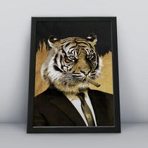 Quadro Placa Decorativa mulher em tons dourado com flor