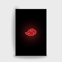 Quadro Placa Decorativa Nuvem Vermelha Akatsuki Naruto Anime Quadro Placa Decorativa Nuvem Vermelha Akatsuki Naruto Anime