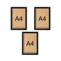 Quadro Placa Decorativa Placa Moldura MDF Cru Para A4 23,5x32cm - Kit 3 unidades Quadro Placa Decorativa Placa Moldura MDF Cru Para A4 23,5x32cm - Kit 3 unidades