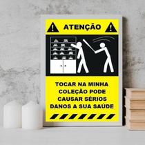 Quadro Placa Não Toque Na Coleção 24X18Cm Branca