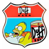 Quadro Placa Route Madeira Decorativa The Simpsons Duff Beer