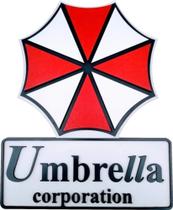 Quadro Placa Umbrella Resident Evil Relevo, Decoração 44cm