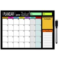 Quadro Planejador de Metal Mensal 20x26cm + Caneta - Ideal Planners