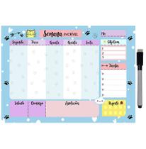 Quadro Planejador de Metal Semanal 20x26cm + Caneta - Ideal Planners