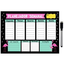 Quadro Planejador de Metal Semanal 20x26cm + Caneta - Ideal Planners