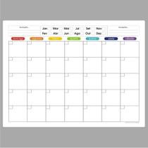 Quadro Planejamento Mensal 3 Canetas com Suportes MOD04 67 x 50 cm Quadro Planejamento Mensal 3 Canetas com Suportes MOD04 67 x 50 cm