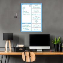 Quadro Planejamento Mensal Planner Tarefas Azul 50 x 37,5 cm