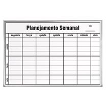Quadro Planejamento Semanal 90x60 com Moldura em Alumínio - Souza Quadro Planejamento Semanal 90x60 com Moldura em Alumínio - Souza