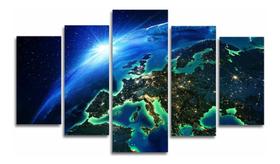 Quadro Planeta Galaxy Terra Universo Sala Quarto Decorativo