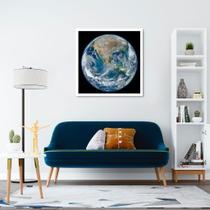 Quadro Planeta Terra 60x60 Caixa Branco