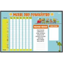 Quadro Planner Mural da Conquista KIDS 60X40CM Pacote com 2 Unidades