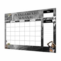 Quadro Planner Organizador Semanal Mensal Santos FC 60x40 Quadro Planner Organizador Semanal Mensal Santos FC 60x40