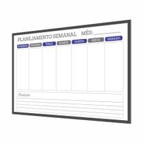 Quadro Planner Organizador Tarefas Avisos Gestão Recados Semanal Parede Mensal Decorativo Escritório Estudante Empresa Escola Faculdade 60x40
