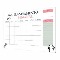 Quadro Planner Organizador Tarefas Estudos Avisos Rotina Gestão Semanal Mensal Parede Decoração Flork Faculdade Escola Estudante Quarto Sala 60x40