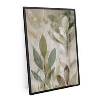 Quadro Plantas Verdes Moldura Com Vidro 90x60 Para Sala - Bimper Quadros